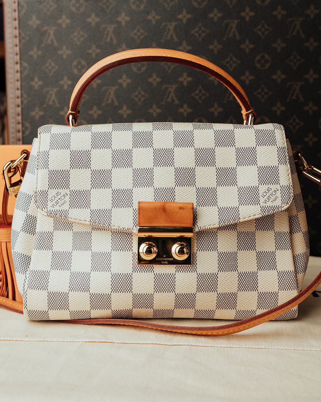 Bolsa Louis Vuitton Croisette Damier Azul Canvas