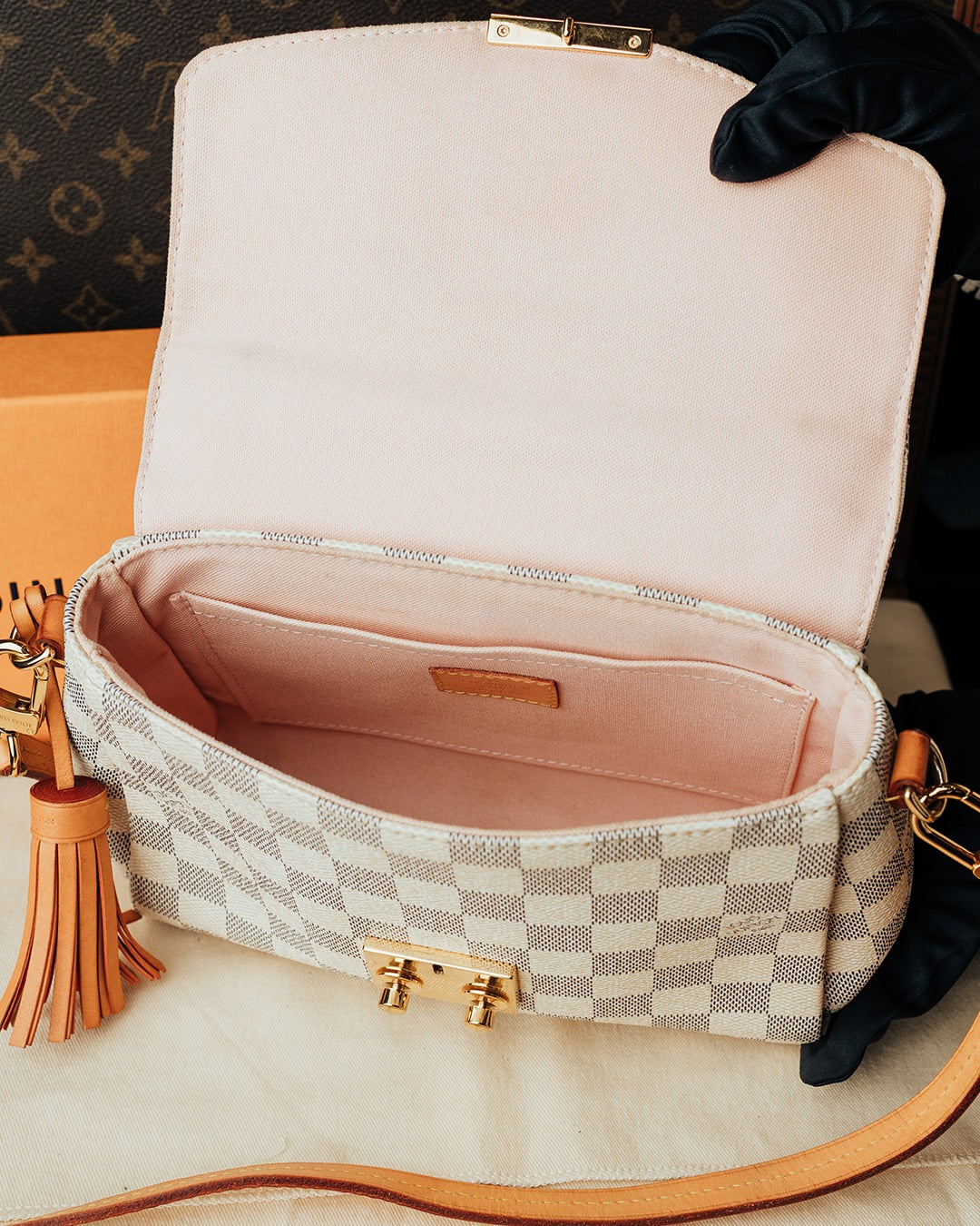 Bolsa Louis Vuitton Croisette Damier Azul Canvas